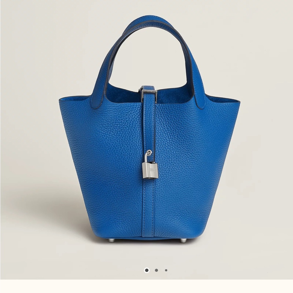 Hermes Picotin 18 Bleu Hydra NWT, full set